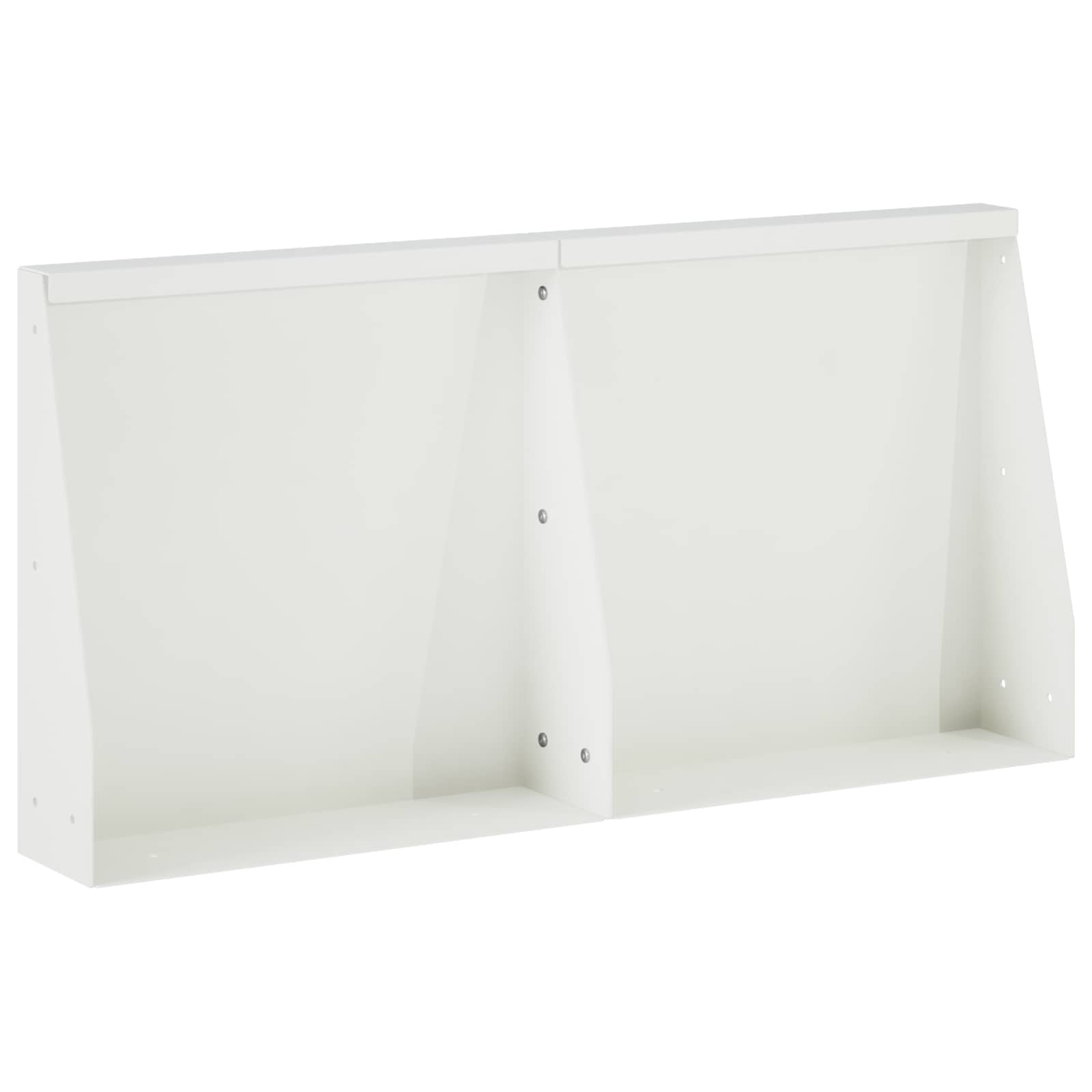 Stützmauer 2 Stk. 40 X 12 X 30 Cm Stahl Weiß Vidaxl