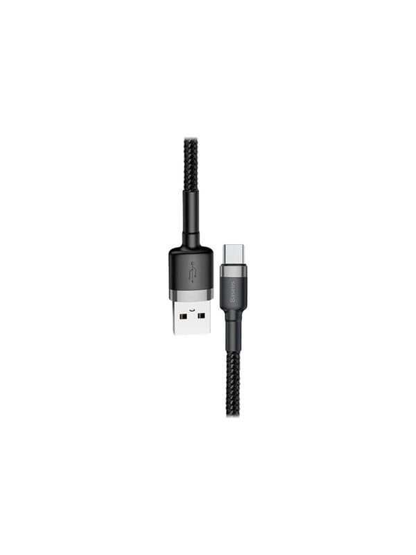 Langlebiges flexibles Kabel USB-C QC3.0 2A 2M Schwarz und Grau