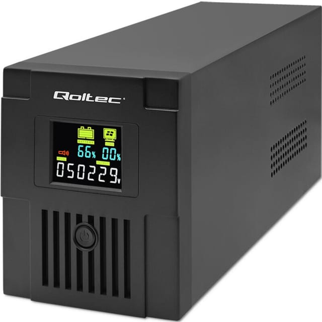 Qoltec Line Interactive USV Monolith 2000 VA 1200 W LCD USB RJ45