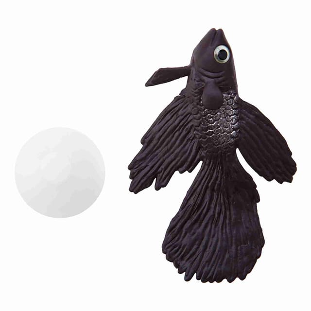 Aquariumdekoration lustige künstliche Silikon kleiner Fischtank Ornament Brown Betta - Eosnow