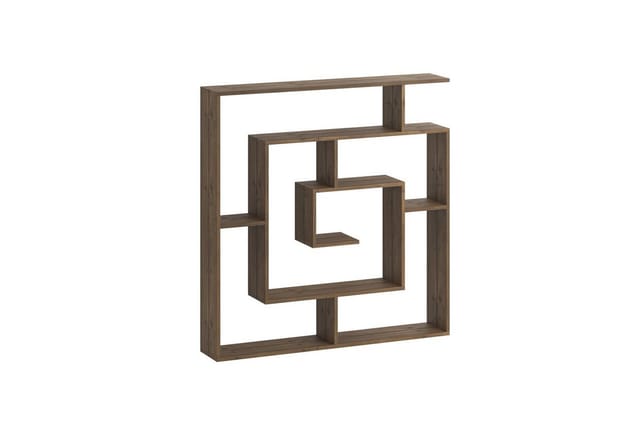 Labirent Modern Bookcase Display Unit Room Separator Medium 129cm - Dark Coffee / Dark Oak Effect - Dark Coffee / Dark Oak Effect - Decortie