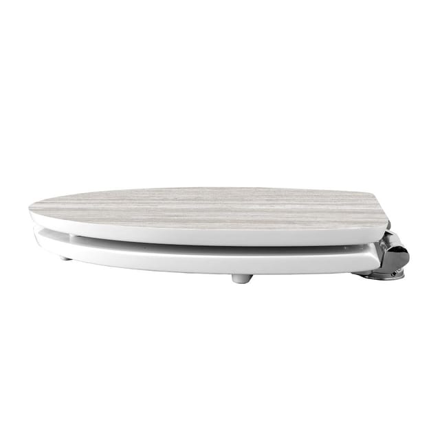 Primaster - WC-Sitz Absenkautomatik White Wood Toilettensitz wc Deckel abnehmbar