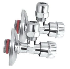 Eckventil 1/2 x 3/8 chrom mit Dichtung 2 Stück Ventile - Primaster