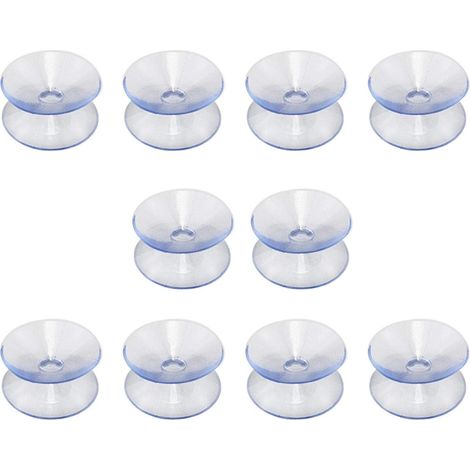 Packung Mit 10 Transparenten, Doppelseitigen, Rutschfesten Saugnäpfen Aus Pvc-kunststoff Für Glas Und Tischspiegel, Für Zuhause, Küche, Fenster (größe: 20 Mm)