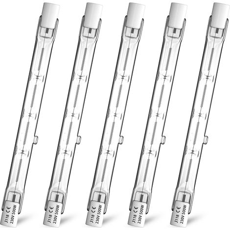 R7s Lineare Halogenlampe, 118 Mm, 500 W, 11000 Lm, Warmweiß (2800 K), Dimmbar, J-sockel, Doppelseitig, Für Decken- Und Landschaftsbeleuchtung