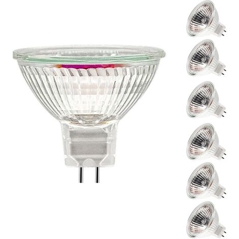 Mr16 12v 20w Gu5.3 Halogenlampen, Dimmbar, 2-pin-spots, 2700k Warmweiß, 6er-pack