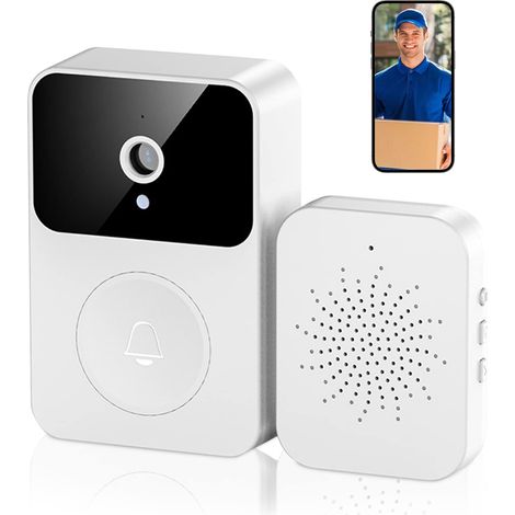 Kabellose Türklingelkamera, Intelligente 1080p-hd-videotürklingel Mit Nachtsicht, Wlan-fähige Smart-videotürklingel, Gegensprechfunktion, Foto- Und Videoaufzeichnung, Unterstützt Cloud-speicherung