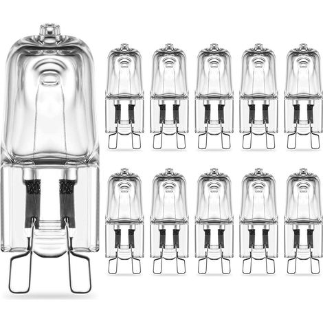 G9 60w Halogenlampe, Warmweiß 2800k, 230v, 750lm, Flimmerfrei, 360° Abstrahlwinkel, Dimmbar, 10er-pack