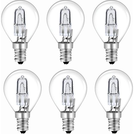 6er-pack G45 E14 28w Dimmbare Glühbirnen, Warmweiß 2700k, Klar, 370lm, Für Kronleuchter, Wandleuchten, Stehlampen, 230v Wechselstrom
