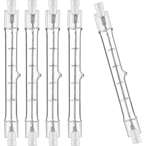 R7s Halogenlampe 118 Mm 400 W 230 V, R7s Halogenstab 118 Mm, R7s Halogenlampe, Dimmbare Halogenstablampe Für Gebäudebeleuchtung, Gartenbeleuchtung, Wohnzimmerbeleuchtung, 5er-pack