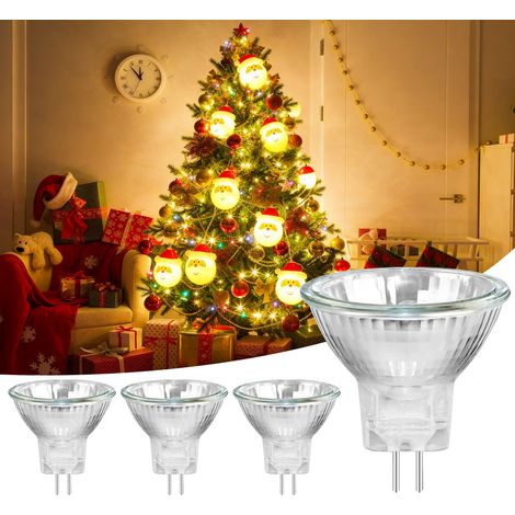 4er-pack Mr11 10w Dimmbare Halogenlampen, 12v Gu4 2800k Warmweiß, 35mm Spot Für Weihnachtsbäume, Glasfaserbeleuchtung Und Einbauleuchten