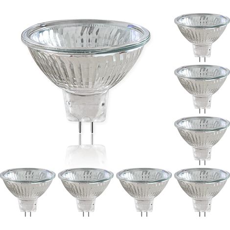 8er-pack Gu5.3 35w Halogen-reflektorlampen, Dimmbarer Fluter, Mr16 Halogen-spotlampe, 400 Lm, Warmweiß (2700 K), 36° Abstrahlwinkel, 2-pin-sockel, Reflektorlampe