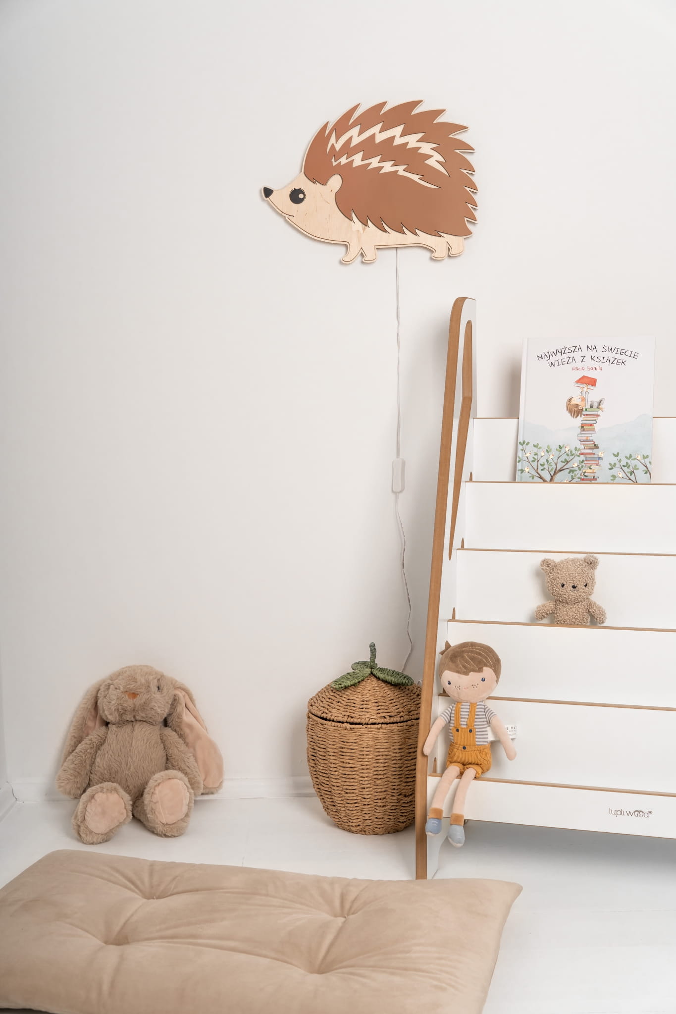Holz-igellampe Fürs Kinderzimmer - Nachttischlampe Für Kinder - Tupti.lights