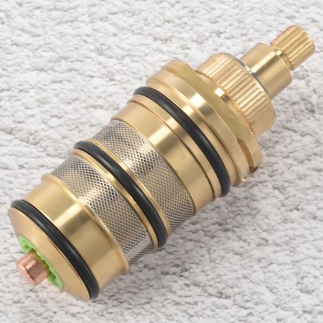 Thermostatkartusche Und Messinggriff Für Mischbatterie, Duschstange, Duschkartuschenmischer, Gold