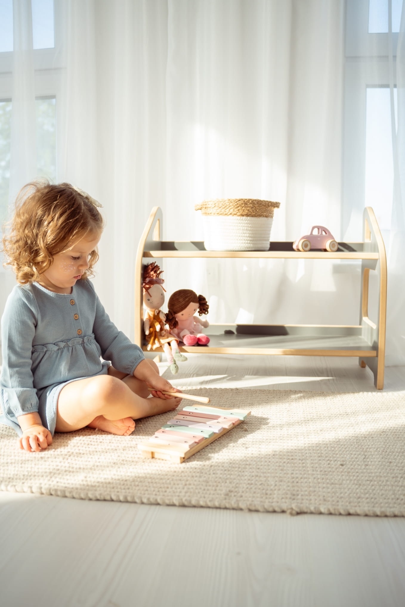 Montessori Mini-bücherregal – Grau