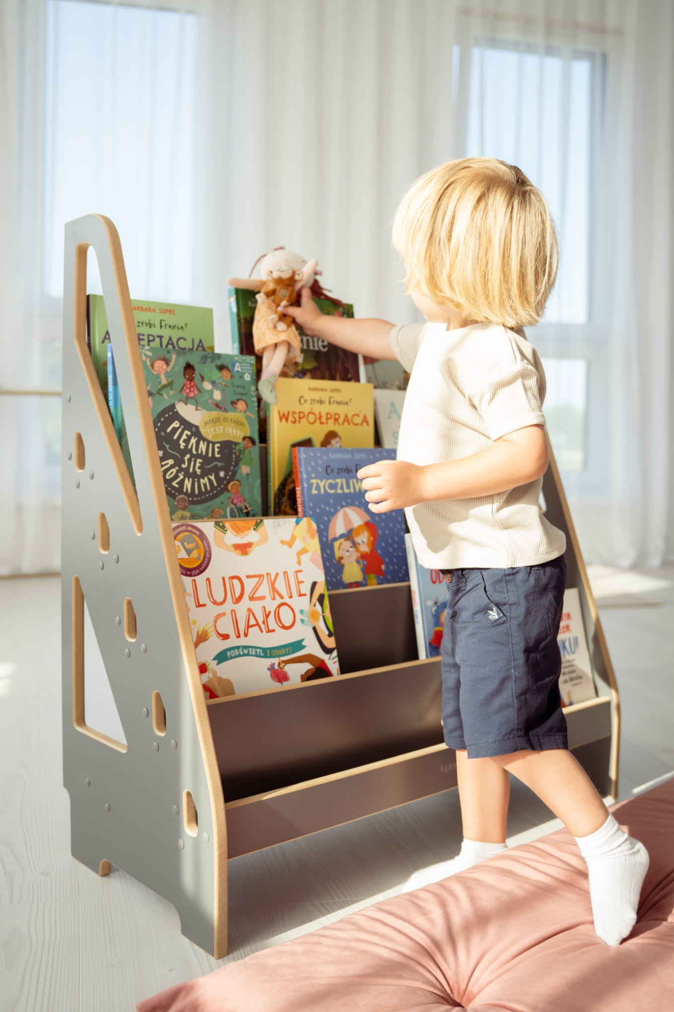 Maxi Montessori Bibliothek - Grau