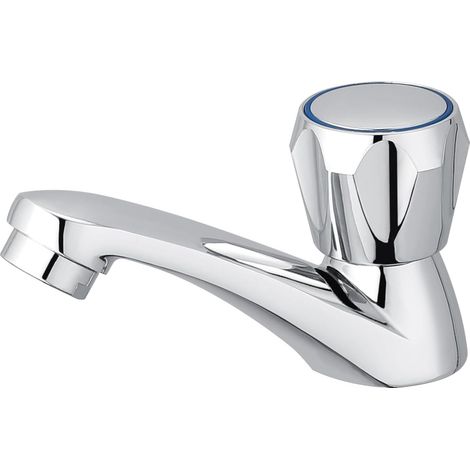 Verchromter Kaltwasser-waschtischhahn Aus Metall, Einfache Installation, Kompaktes Design Für Bad, Wc Oder Club, Universeller Standardanschluss