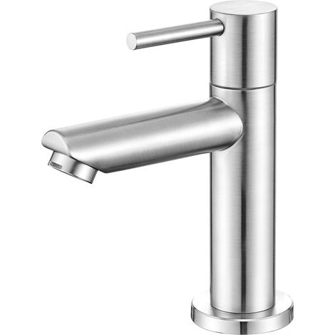 Kaltwasser-waschtischarmatur Mit 9,34 Cm Auslaufhöhe, Kaltwasser-waschtischarmatur Für Wc, Kaltwasser-mischbatterie Aus Edelstahl Für Badezimmer