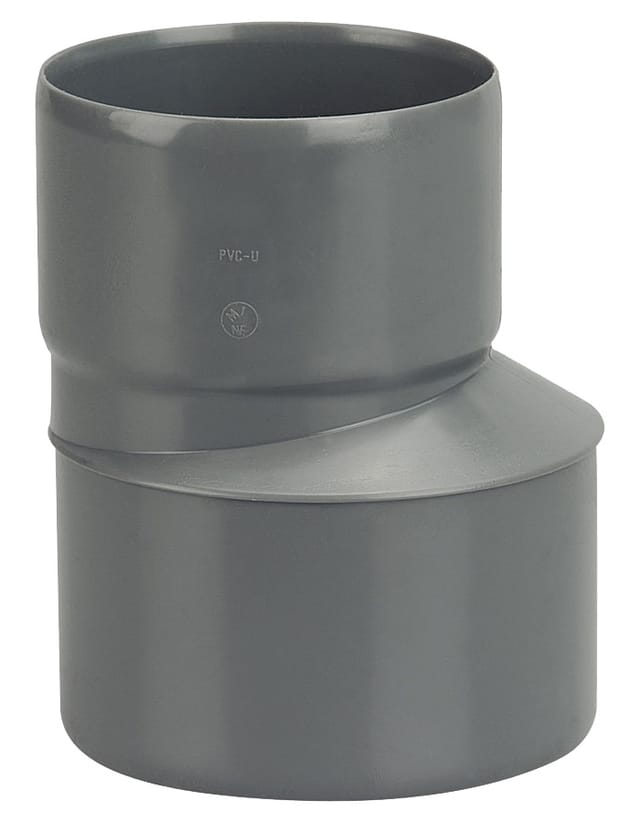 Wavin Exzentrische Reduzierung außen PVC grau 100-80 mm