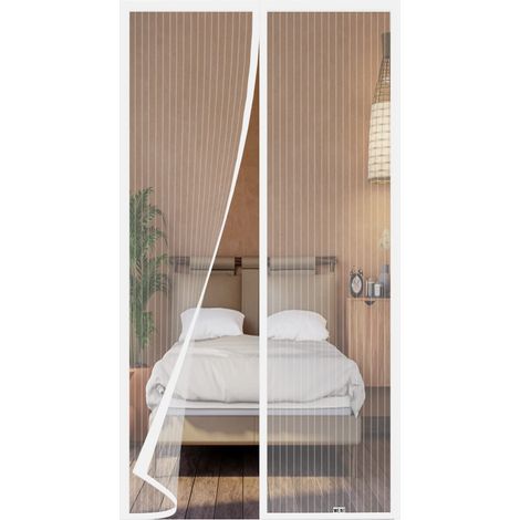 Magnetisches Moskitonetz Für Türen Und Fenster, 95 X 220 Cm, Anti-moskito-vorhang, Geeignet Für Alle Größen Von Balkontüren, Wohnzimmertüren, Außentüren, Schiebetüren Usw. Weiß
