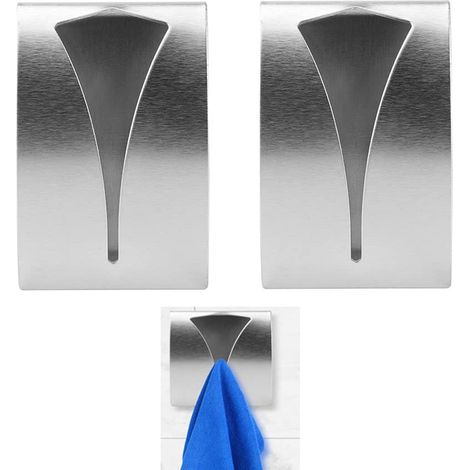 Set Mit 2 Selbstklebenden Handtuchhaken, Küchenhandtuchhalter, Wandhandtuchhaken Für Badezimmer, Edelstahl