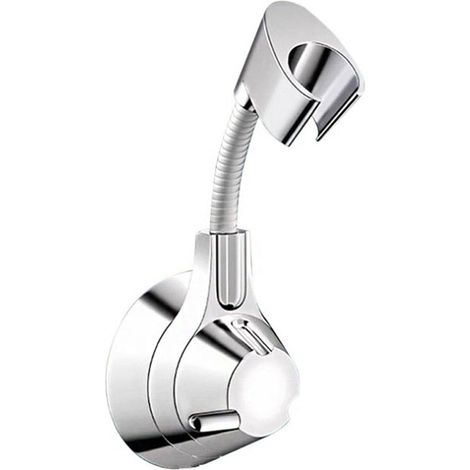Duschkopfhalterung, Verstellbare Duschstangenhalterung, Verstellbare Duschkopfhalterung, Wandmontierte Duschkopfhalterung, Duschkopfhalterung Ohne Bohren (silber 306)