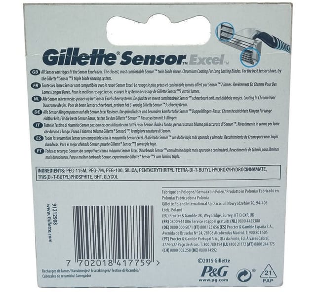 Gillette Sensor Excel Systemklingen 10er