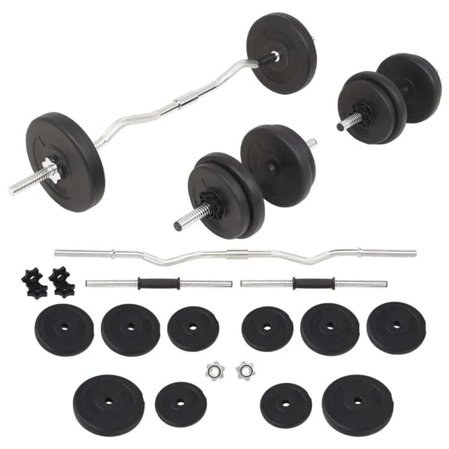 Langhantel- Und Kurzhantel-set 30 Kg Vidaxl