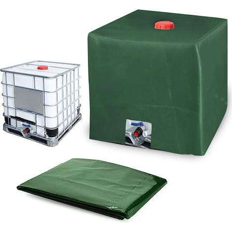 Für 1000-liter-tank, Sonnenschutzabdeckung Für Ibc-regenwassertanks, Staubdicht, Uv-beständig, Schutzabdeckung, Plane (116 X 100 X 120 Cm, Grün)
