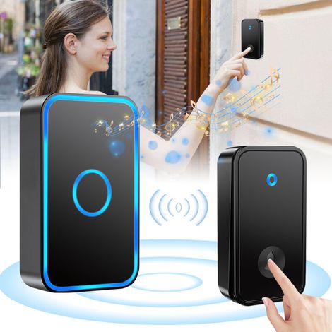 Kabellose Türklingel, Wasserdichtes Elektronisches Türklingel-set Mit 1 Steckdosenempfänger, 60 Melodien Für Zuhause, Büro, Hotel