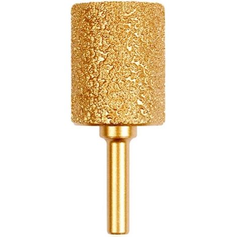 25-mm-diamantschleifkopf Mit Zylinder – Grobe Körnung Zum Polieren Von Holz/stein, Schleifen Von Metall, Entgraten Von Edelstahl – 6-mm-rundgriff