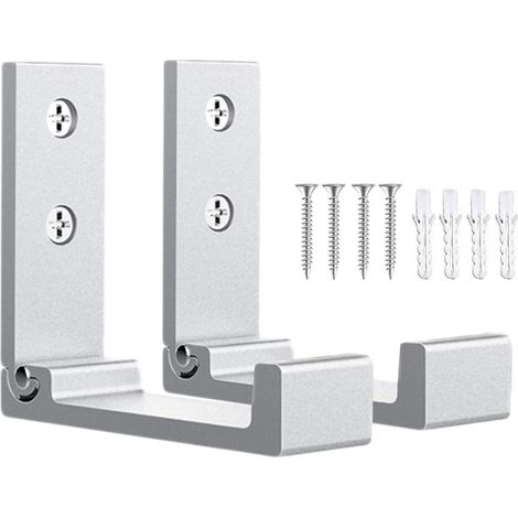Set Aus 2 Faltbaren Wandhaken Aus Rostfreier Aluminiumlegierung Mit 4 Schrauben Zum Aufhängen Von Mänteln, Taschen Und Hüten (mattes Silber)