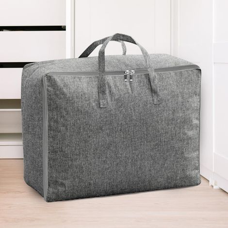 Großer, Faltbarer Aufbewahrungssack (105 L), Aus Hanfimitat – Strapazierfähige, Wasserdichte Tasche Für Umzüge, Bettwäsche, Matratzen, Bettdecken Und Kissen
