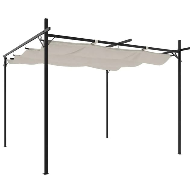 Pergola mit Schiebedach Creme 295x292x230 cm vidaXL