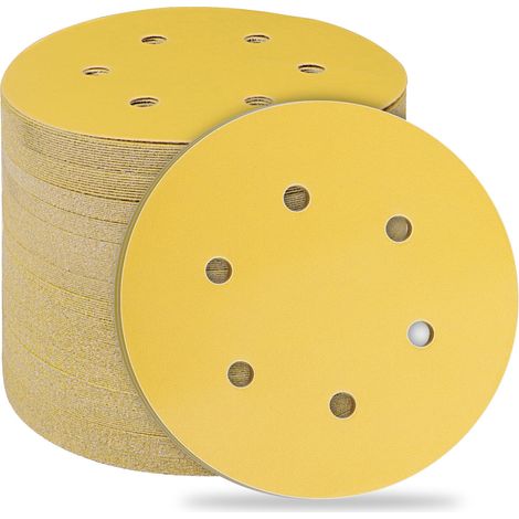 150-mm-schleifscheiben, Körnung 800 – 50-teiliges Set Für Exzenterschleifer – Runde Schleifscheiben Mit 6 Löchern – Ideal Zum Entfernen Von Rost, Polieren Und Schleifen Von Holz-/metalloberflächen