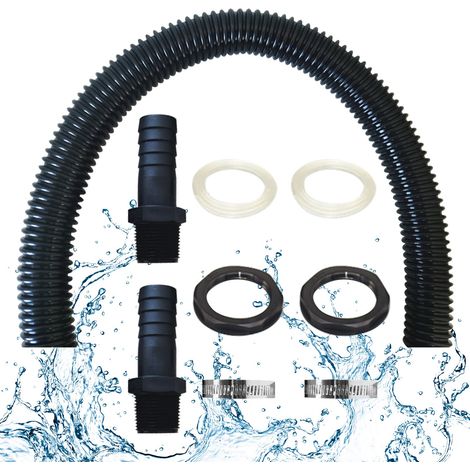 Tuyau De Pluie Recuperateur, Und Bestehend Aus 2 Tuyau Douilles Mit Contre-écrou - Kit De Raccordement Pour Tonneau De Pluie (50cm)