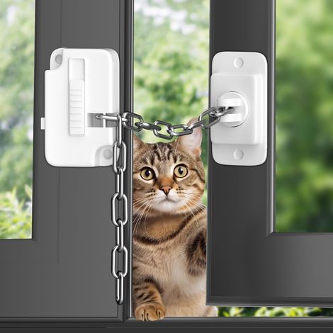 Set Mit 2 Verstellbaren Upvc-fenstersicherungen – Kinder- Und Haustiersicherheit – Verstellbare Fensterbegrenzung Ohne Bohren – Starker Kleber