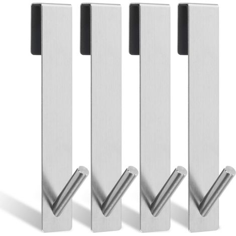 4-teiliges Duschtürhaken-set – Handtuchhaken Aus Edelstahl (bohrfrei) – Handtuchhalter Und Haken Für Moderne Badezimmer