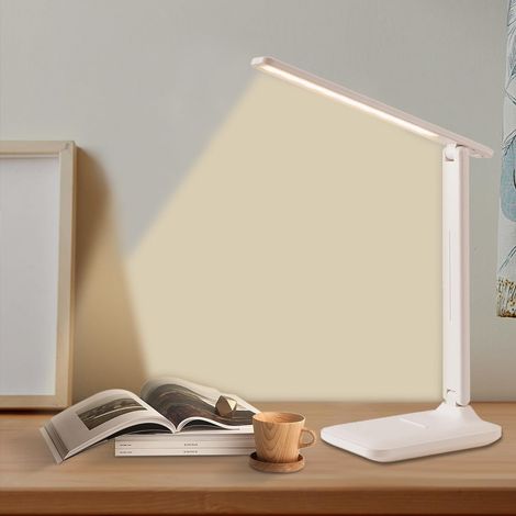 Faltbare Led-schreibtischlampe – 3 Helligkeitsstufen, Touch-steuerung, Augenschutz – Zum Lernen Und Arbeiten – Netzteil