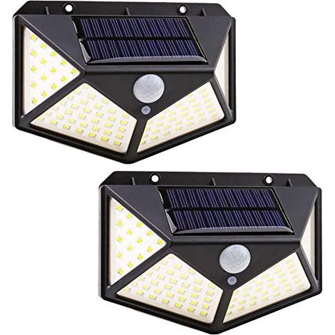 Solarleuchte, 100 Led-solarleuchte Für Den Außenbereich, 270° Superhelle Solarleuchte Mit Bewegungsmelder, 3-modus-sicherheitswandleuchte, Wasserdichte Gartenwandleuchte