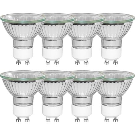 8er-pack Gu10 50w Reflektor-flutlichtlampen, Dimmbar, Mr16 Spotlampe, 500 Lm, Warmweiß (2800 K), 45° Abstrahlwinkel, 2-pin-sockel, Reflektorlampe, 230 V Wechselstrom