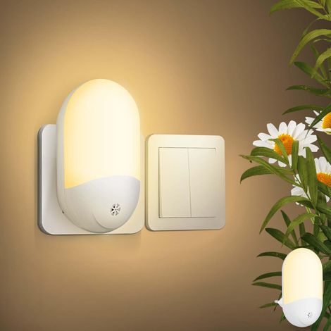 Led-nachtlicht Mit Dämmerungssensor – Zum Einstecken, Warmweißes Licht Für Kinderzimmer, Treppenhaus Oder Flur