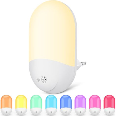 Led-nachtlicht Mit Dämmerungssensor Und Touch-fernbedienung – Rgb-nachtlampe Für Kinderzimmer, Treppenhaus Und Flur