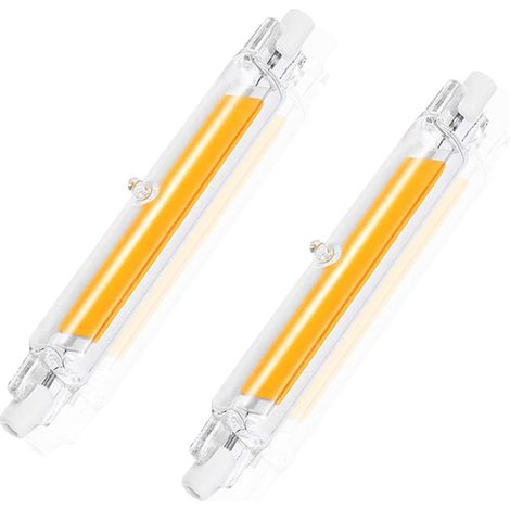 R7s Led-lampen, 78 Mm, Dimmbar, 5 W (entspricht Einer 78-mm-50-w-halogenlampe), Flimmerfrei, Warmweiß (3000 K), 500 Lm, 220–240 V Wechselstrom, 360° Abstrahlwinkel, 2er-pack