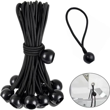 20 Einzelne Elastische Spanner – Planenspanner Mit Kugel – Poolplanenspanner – Planenspanner Für Banner, Planen, Pavillons, Sonnensegel, Anhängernetze