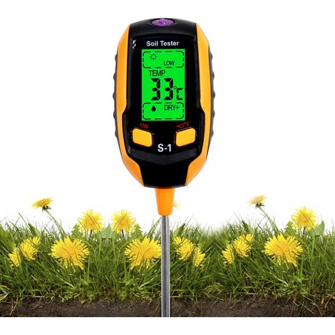 4-in-1 Digitaler Bodentester: Misst Licht, Temperatur, Bodenfeuchtigkeit Und Ph-wert. Ideal Für Topfpflanzen Und Gärten. Präzise Und Einfach Zu Bedienen.