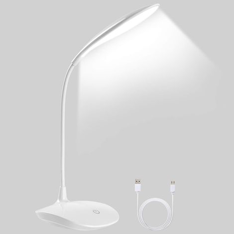 Led-schreibtischlampe, Usb-wiederaufladbar Und Faltbar, 1200 Mah, 3 Helligkeitsstufen, Flexible Touch-steuerung, Augenschutz, 360° Flexible Led-schreibtischlampe Zum Lernen Und Für Büroarbeiten.