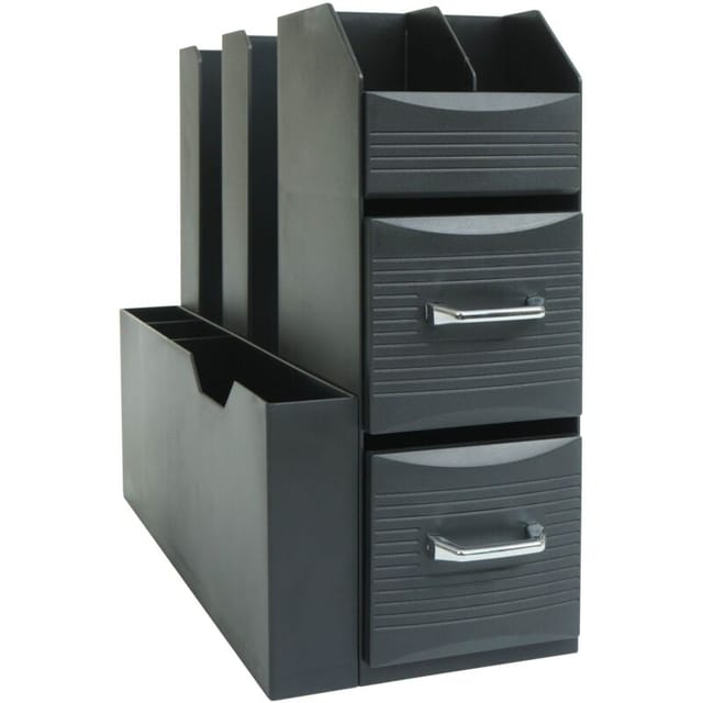 Neuwertig] Kaffeestation für Zubehör HHG 762, Tee Kaffee Organizer Aufbewahrungsbox mit 2 Schubladen und 7 Fächern, 29x14x33cm