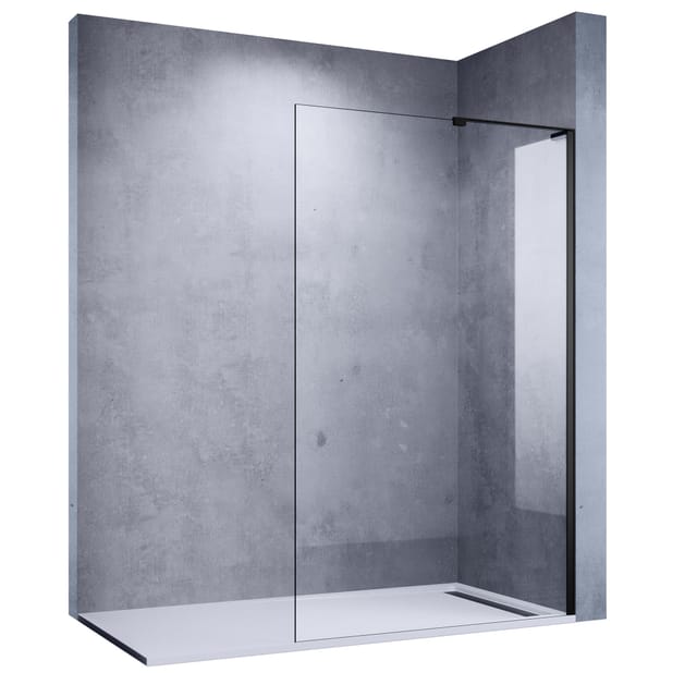 Sonni Walk In Duschwand Nano Esg 6mm Mit Splitterschutzfolie 120x200cm Walk In Duschtrennwand Glaswand Mit Edelstahl L-stabilisator Schwarzer Rahmen Aus Aluminium Zeinfache Reinigung