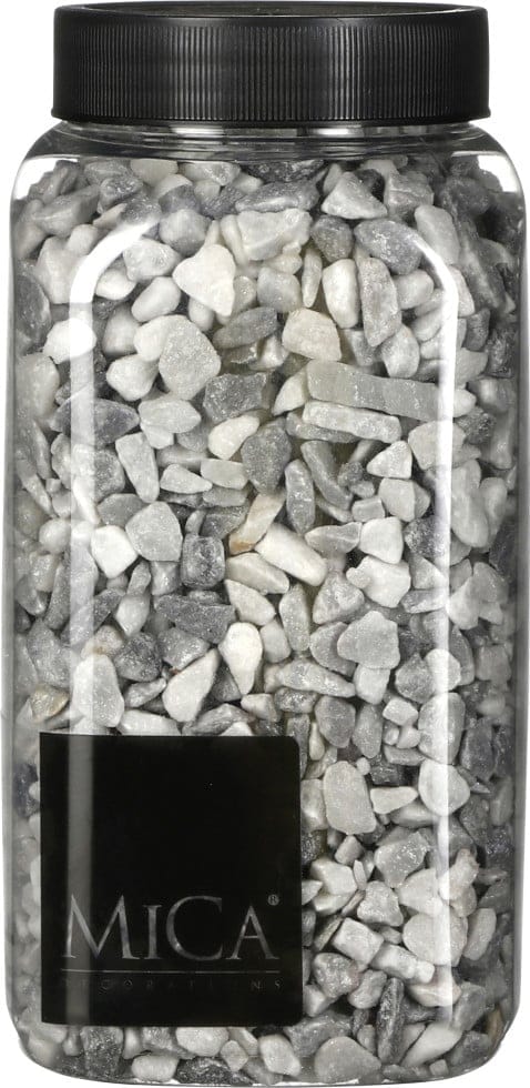 Mica Deko Steine hellgrau 650 ml